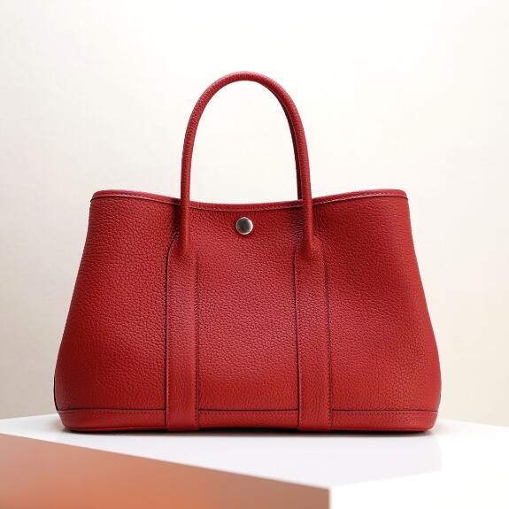 【エルメス HERMES】ガーデンパーティー30 TPM ネゴンダ ルージュグレナ シルバー金具 (100%マシン)